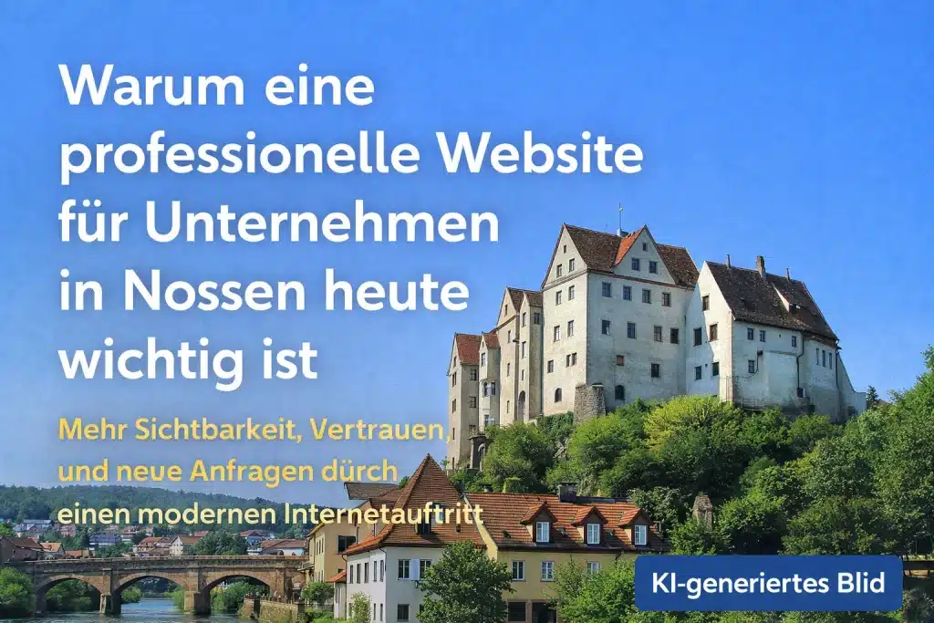 KI-generiertes Blogbild zum Thema professionelle Website für Unternehmen in Nossen