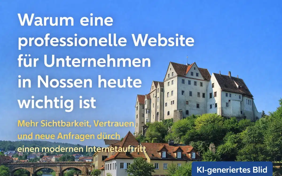 KI-generiertes Blogbild zum Thema professionelle Website für Unternehmen in Nossen